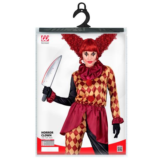 Disfraz Payaso de Terror para Mujer – Chaqueta, Gorguera y Pantalones