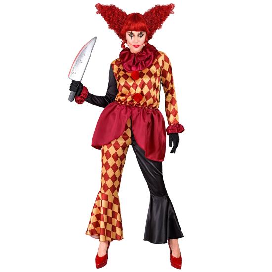 Disfraz Payaso de Terror para Mujer – Chaqueta, Gorguera y Pantalones