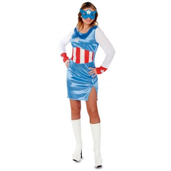 Disfraz Superheroína América adulta