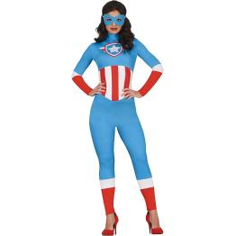 Disfraz  Superheroína Capitán América adulta