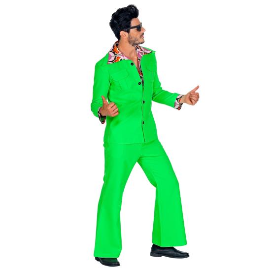 Disfraz Traje Disco Años 70 Verde para Hombre