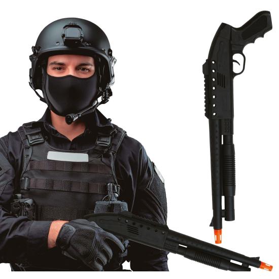 Escopeta SWAT Terminator (46 cm) – Arma de Juguete para Disfraces de Policías, Ladrones y Fuerzas Especiales