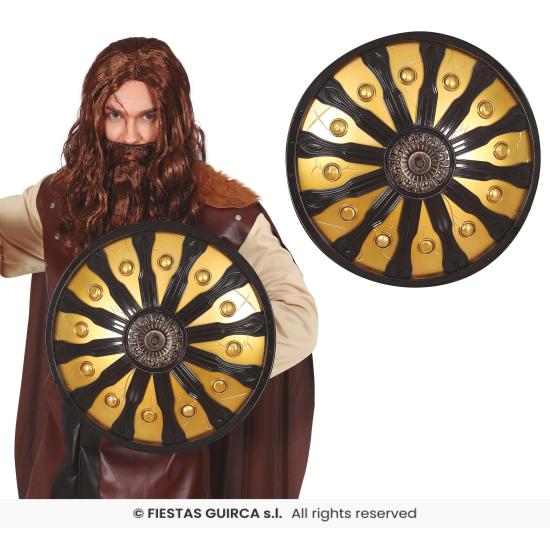 Escudo Espartano 45 cm - Accesorio de Guerreros Griegos y Vikingos para Disfraces