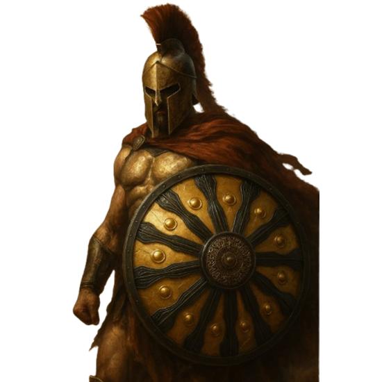 Escudo Espartano 45 cm - Accesorio de Guerreros Griegos y Vikingos para Disfraces