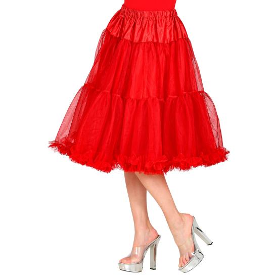 Falda Enagua Tul 65 cms en color Roja