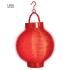 Farolillo de Tela Roja con Luces Led Blancas 15cms