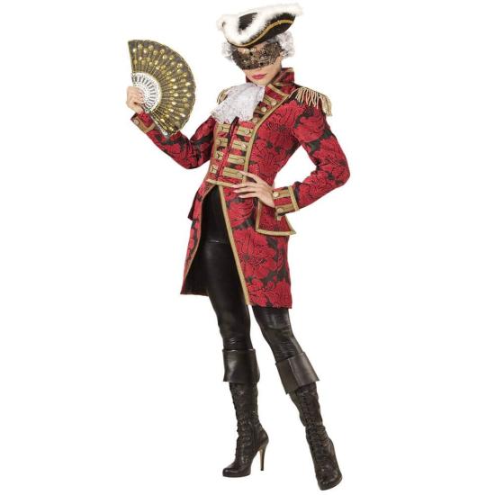 Frac Lujo Jacquard Rojo para adulta