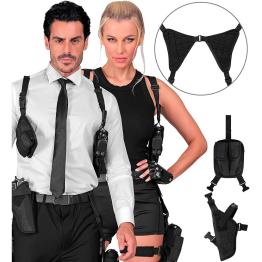 Funda Táctica Negra – Accesorio para Disfraces de Policía, SWAT y Militares