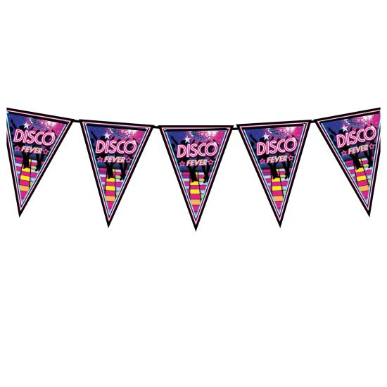 Gallardete disco años 70 300 cms 20 x 30 cms