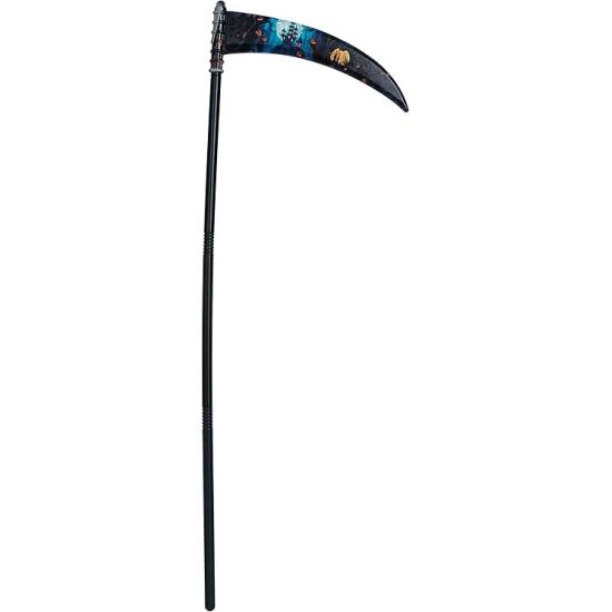 Guadaña Decorada Desmontable 100 cm para Disfraz de Muerte | Halloween