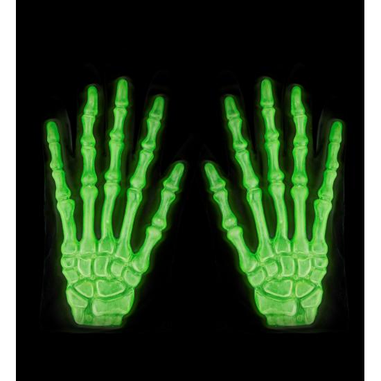 Guantes 3D de Esqueleto Fluorescentes