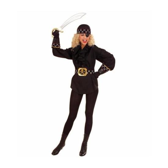 Guantes negros de Pirata sÍmil piel