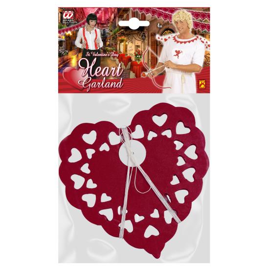 Guirnalda Corazón Rojo 4m