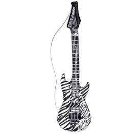 Guitarra hinchable zebra negra y blanca  107 cm C-1