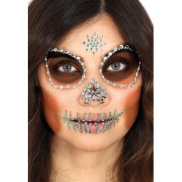 Joyas Faciales Calavera Verde