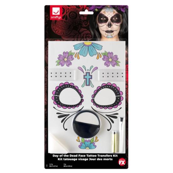 Kit de calcomanías para la cara del Día de Muertos