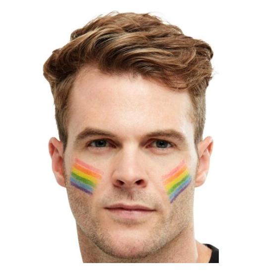 Maquillaje Smiffys FX, palo de pintura arcoíris,