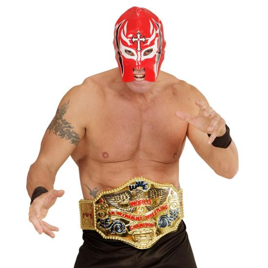 Mascara de Lucha Roja.,