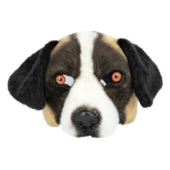 Media máscara de peluche San Bernardo adultos