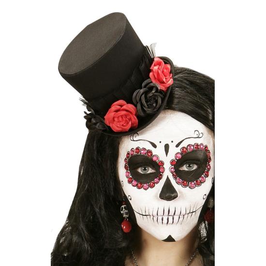 Mini sombrero  Tul y 4 Rosas