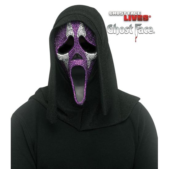 Máscara Brillante de Bufón Ghost Face – Terror con Estilo y Brillo