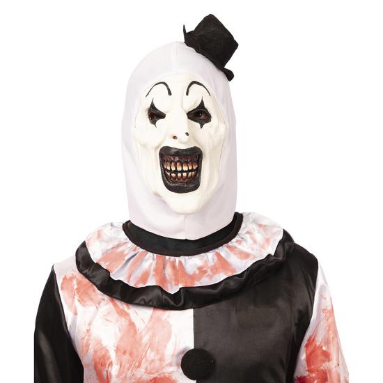 Máscara de Payaso Terrifier con Capucha y Sombrerito Negro