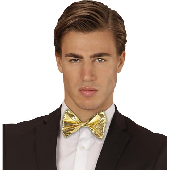 Pajarita Efecto Metálico Adulto Unisex color Oro