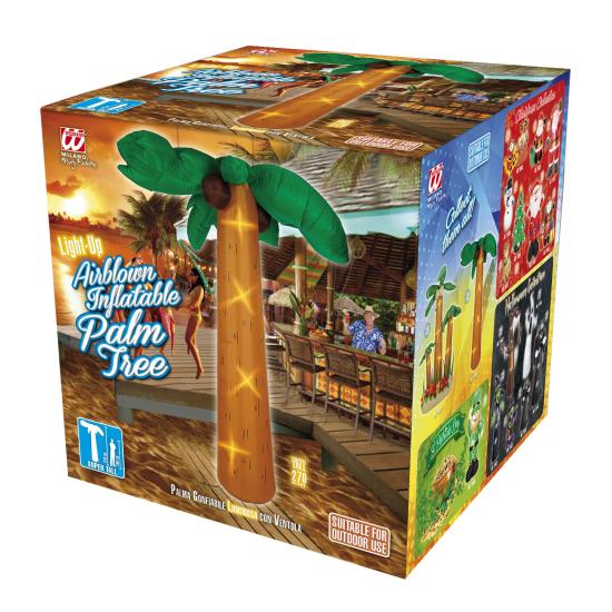 Palmera Hinchable Luminosa de 270 Centímetros con Ventilador