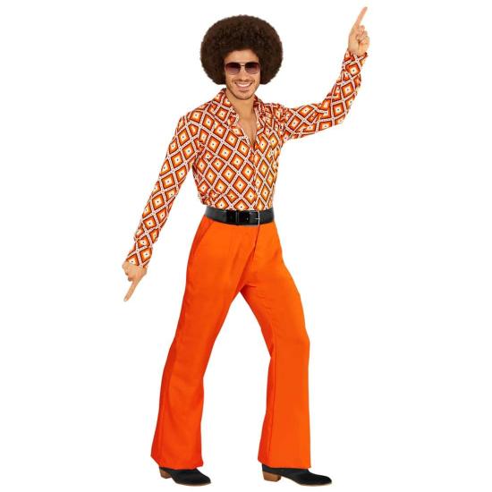 Pantalones de Hombre Años 70 Groovy Naranja
