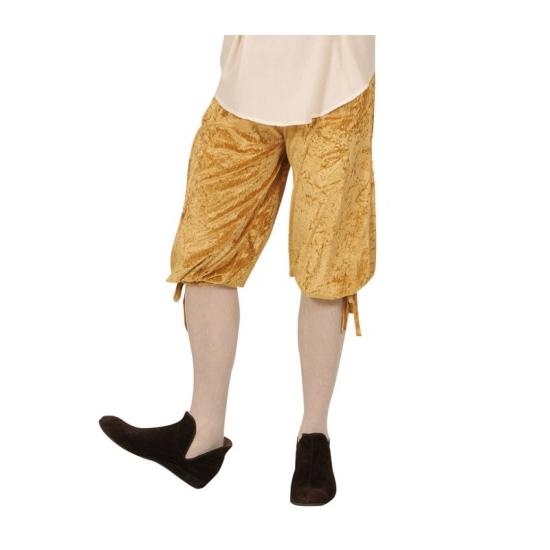 Pantalones de Terciopelo para Disfraces Beige  talla M