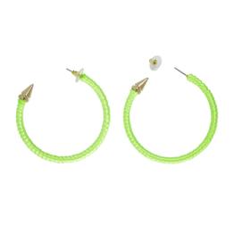 Par de Pendientes Verdes Fluor