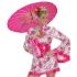 Parasol Oriental en Seda 76 cms