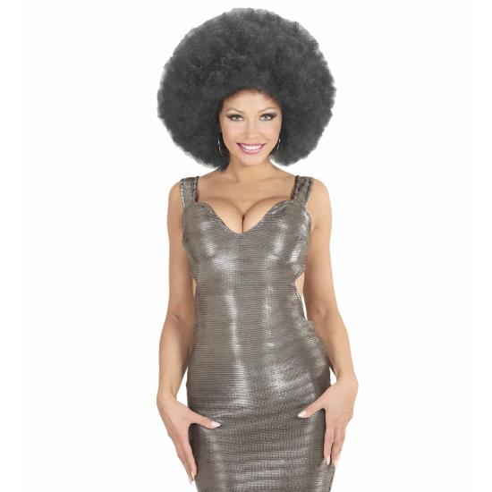 Peluca Afro Sobredimensionada Negra