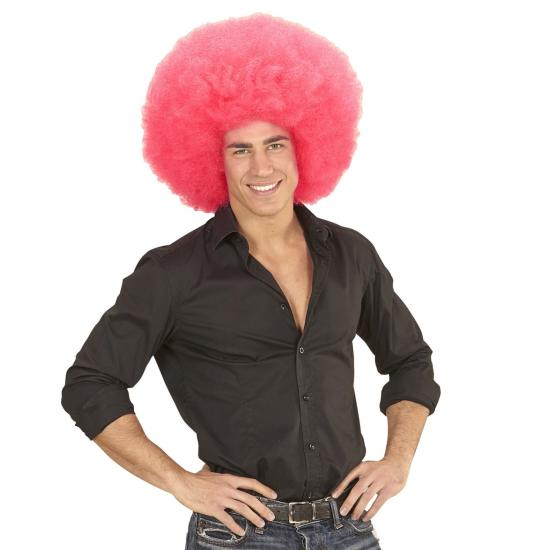 Peluca Afro Sobredimensionada color Rosa