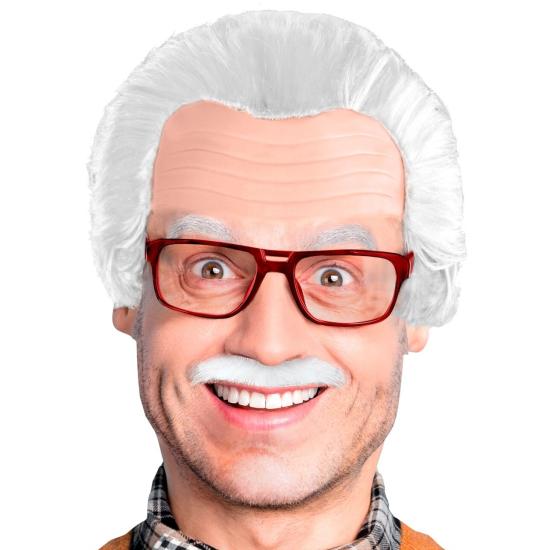 Peluca Anciano con Bigotes y Gafas