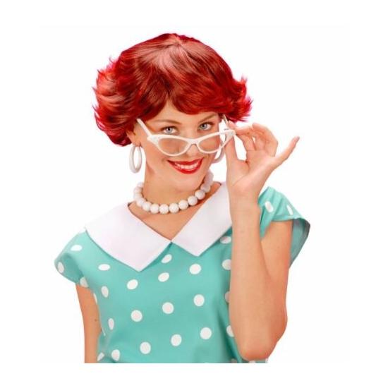 Peluca de los años 50 Pelirroja corta