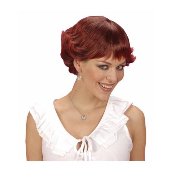 Peluca de los años 50 Pelirroja corta