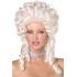 Peluca barroca color plata para mujer