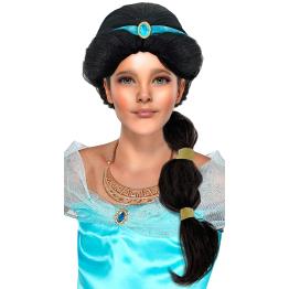 Peluca de Jasmin Aladdin infantil