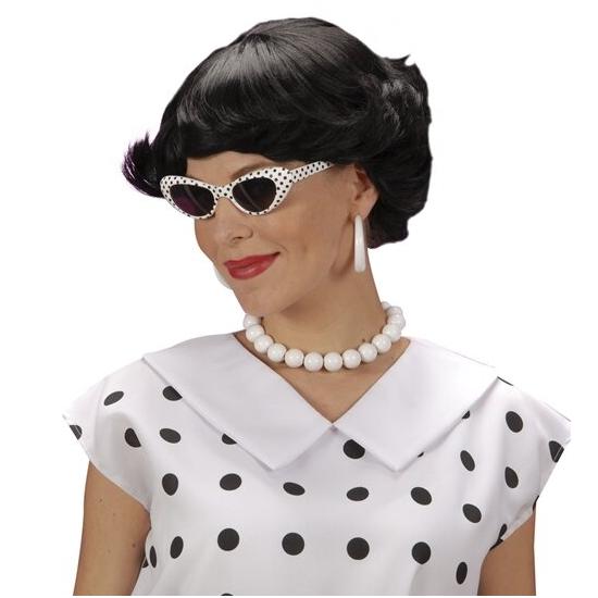 Peluca Años 50 Morena Corta mujer