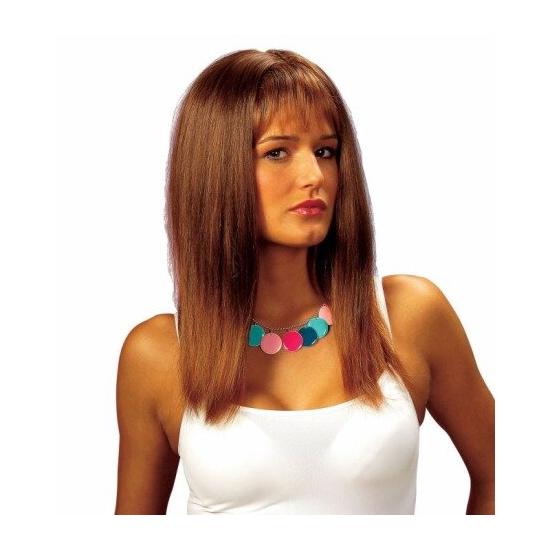 Peluca disfraz Castaña Atractiva