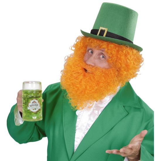 Peluca Escocesa y Barba naranja