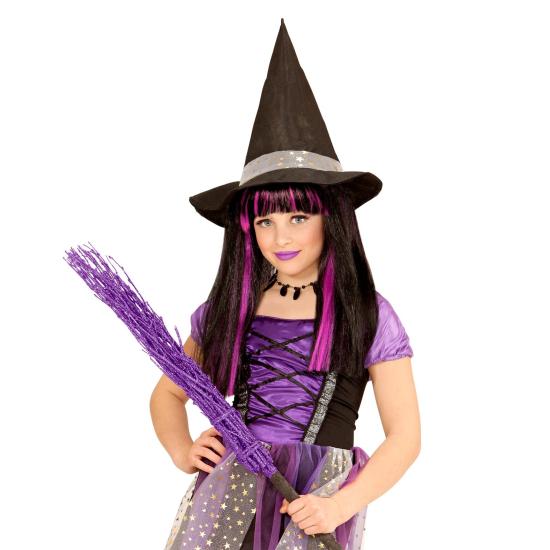 Peluca Halloween Violeta Niña