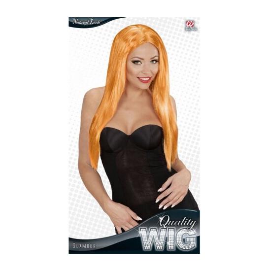 Peluca para disfraces Glamour Naranja