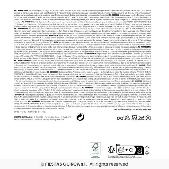 Peluca pelirroja con barba en caja, Color rojo, Leprechaun