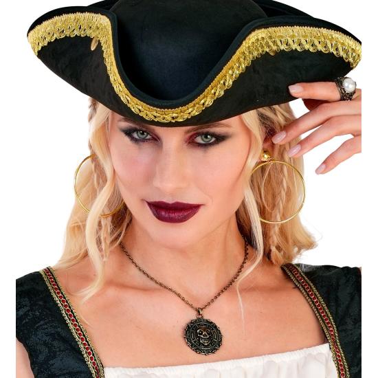 Pendientes de Aro Dorados Clip-On – Accesorio de Disfraz Gipsy, Pirata o Adivina (6 cm) | Widmann