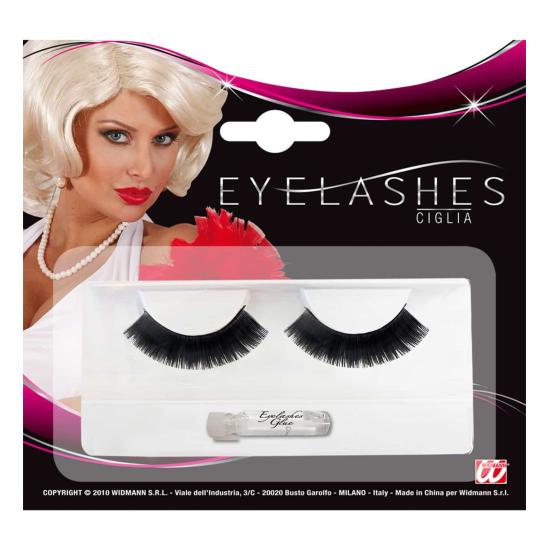 Pestañas Largas Negras disfraces.