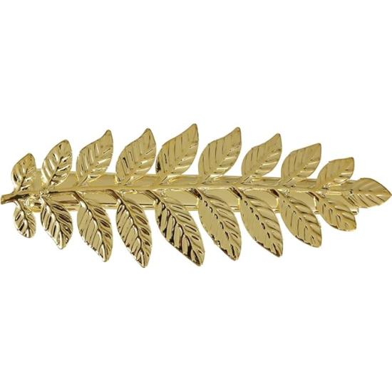 Pinza de Pelo Laurel Metálica Dorada – Accesorio de Disfraz para Fiestas de Época, Carnaval y Halloween