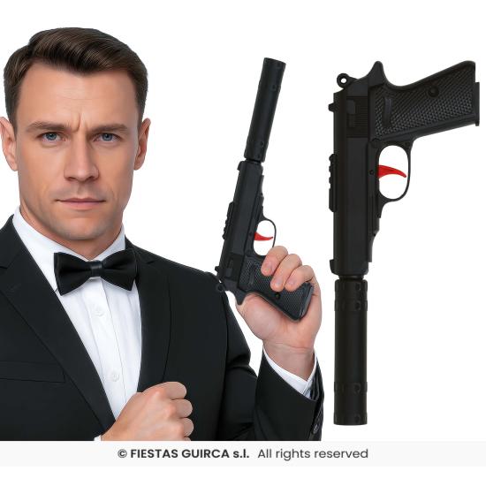 Pistola de Juguete con Silenciador (25 cm)