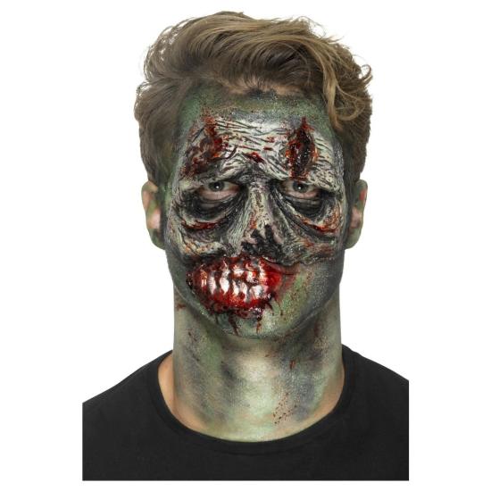 Prótesis de látex de espuma, ojo de zombi, Verde, con adhesivo